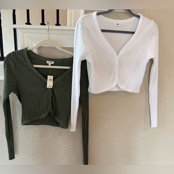 NWT Aerie Cropped Ribbed Cardigan - Picture 2 of 6